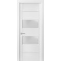 Sartodoors French Interior Door, 18" x 84", White LUCIA4010ID-BEM-1884